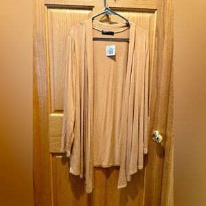 NWT Sheila Rose Tan Open Front Cardigan Women’s Size Large